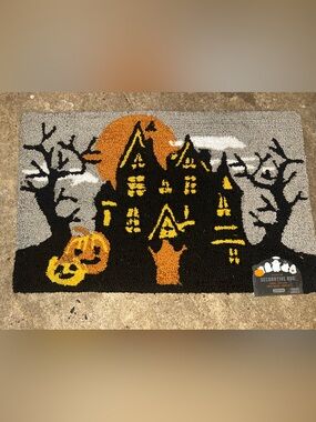 Haunted House Halloween Decorative Rug